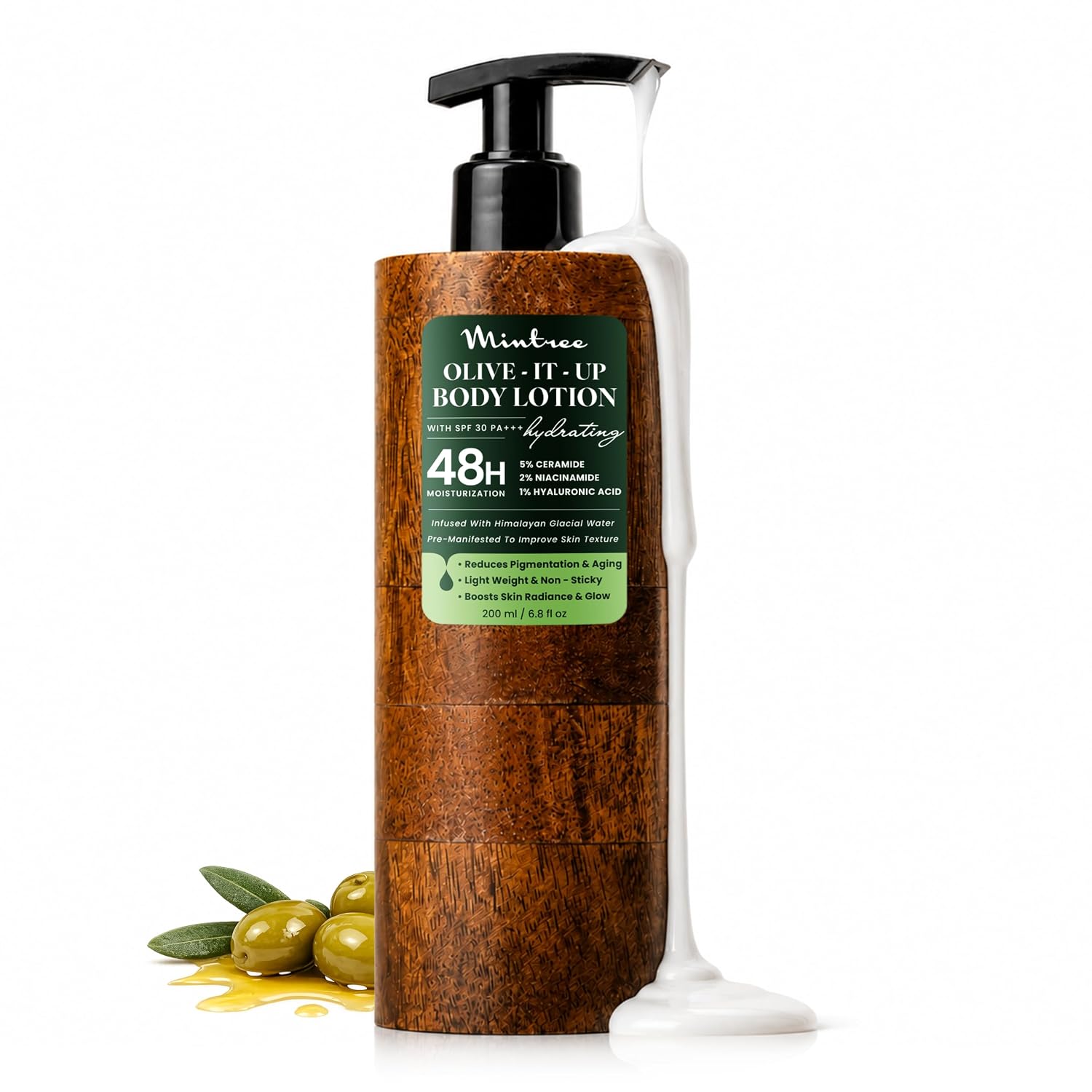 Mintree Olive Body Lotion, 48-Hour Hydration