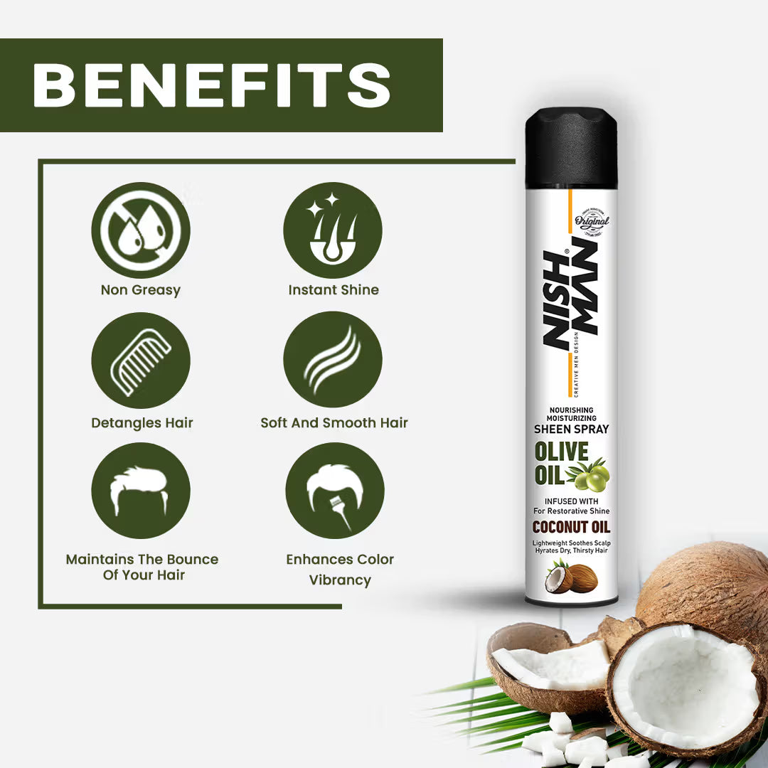 NishMan Nourishing Moisturizing Sheen Spray