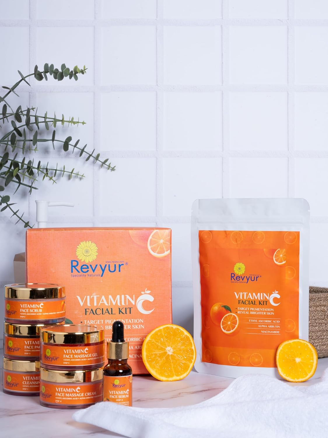 Revyur Vitamin C Facial Kit, Brightening & Anti-Pigmentation