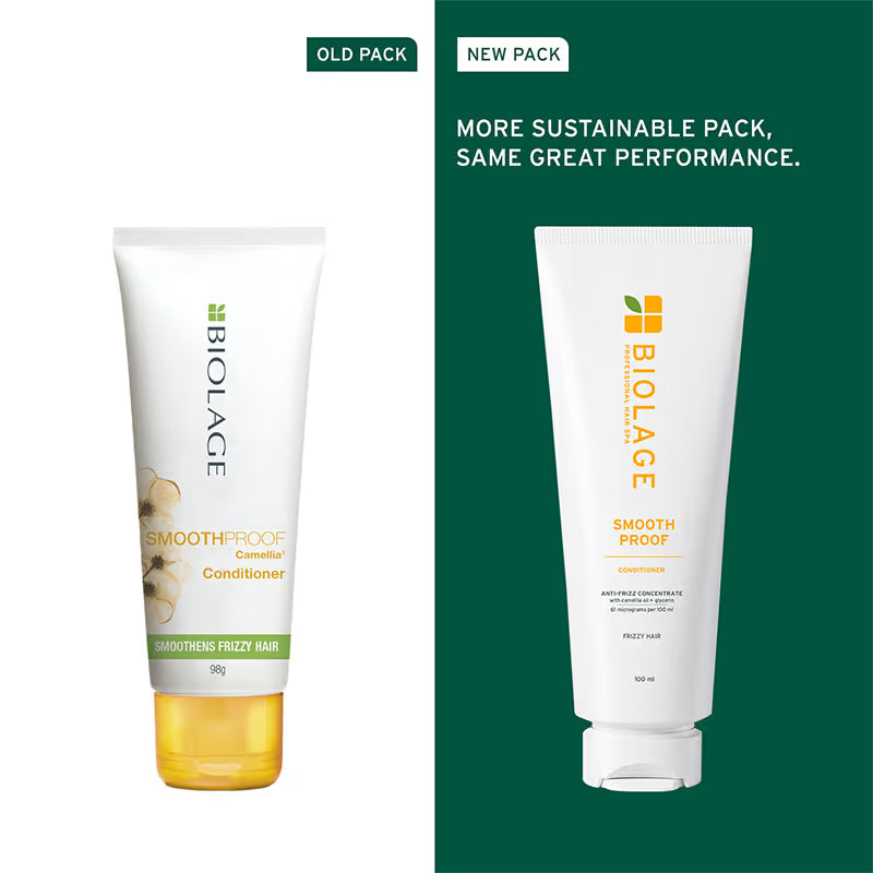 Biolage Smoothproof Anti-Frizz Conditioner with Camellia oil and Glycerin for 72HR Frizz Control
