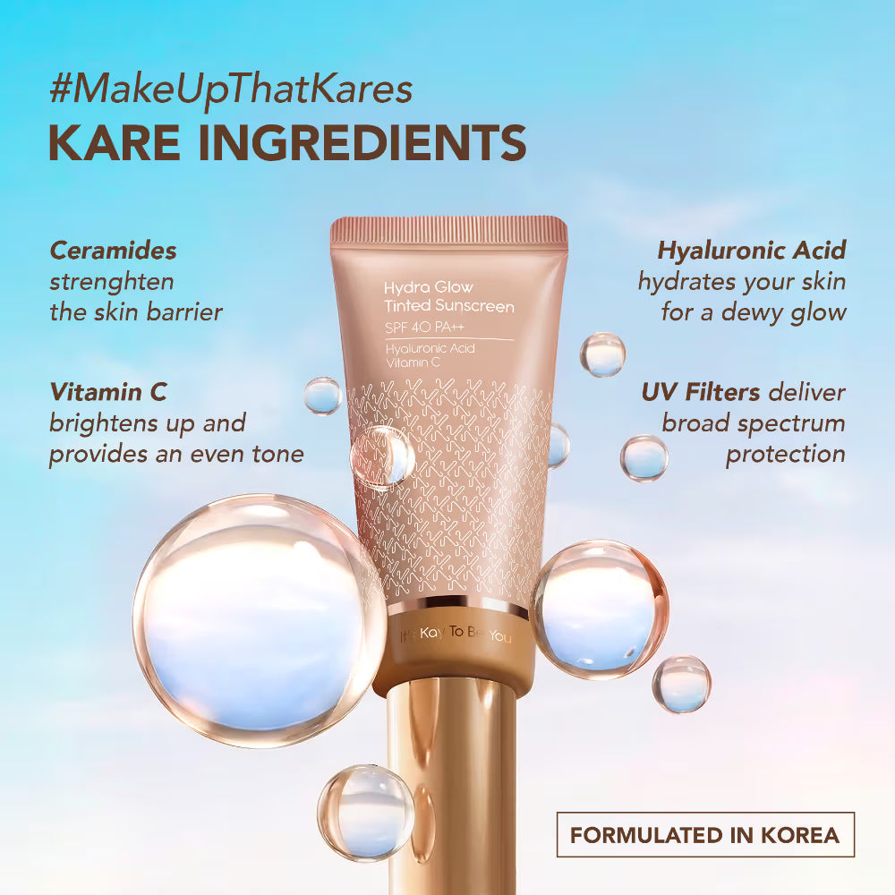 Kay Beauty Hydra Glow All in One Serum Skin Tint-SPF 40 PA++, Hyaluronic Acid & Vit C