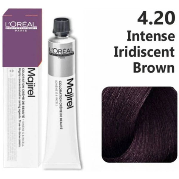 Loreal Professional Majirel Hair Color 50G 4.20 Intense Iridescent Brown