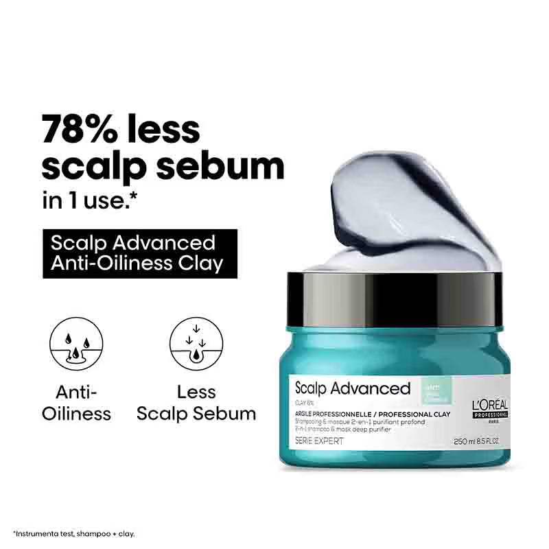 L’Oréal Professionnel Scalp Advanced Anti-Oiliness 2-In-1 Shampoo & Mask