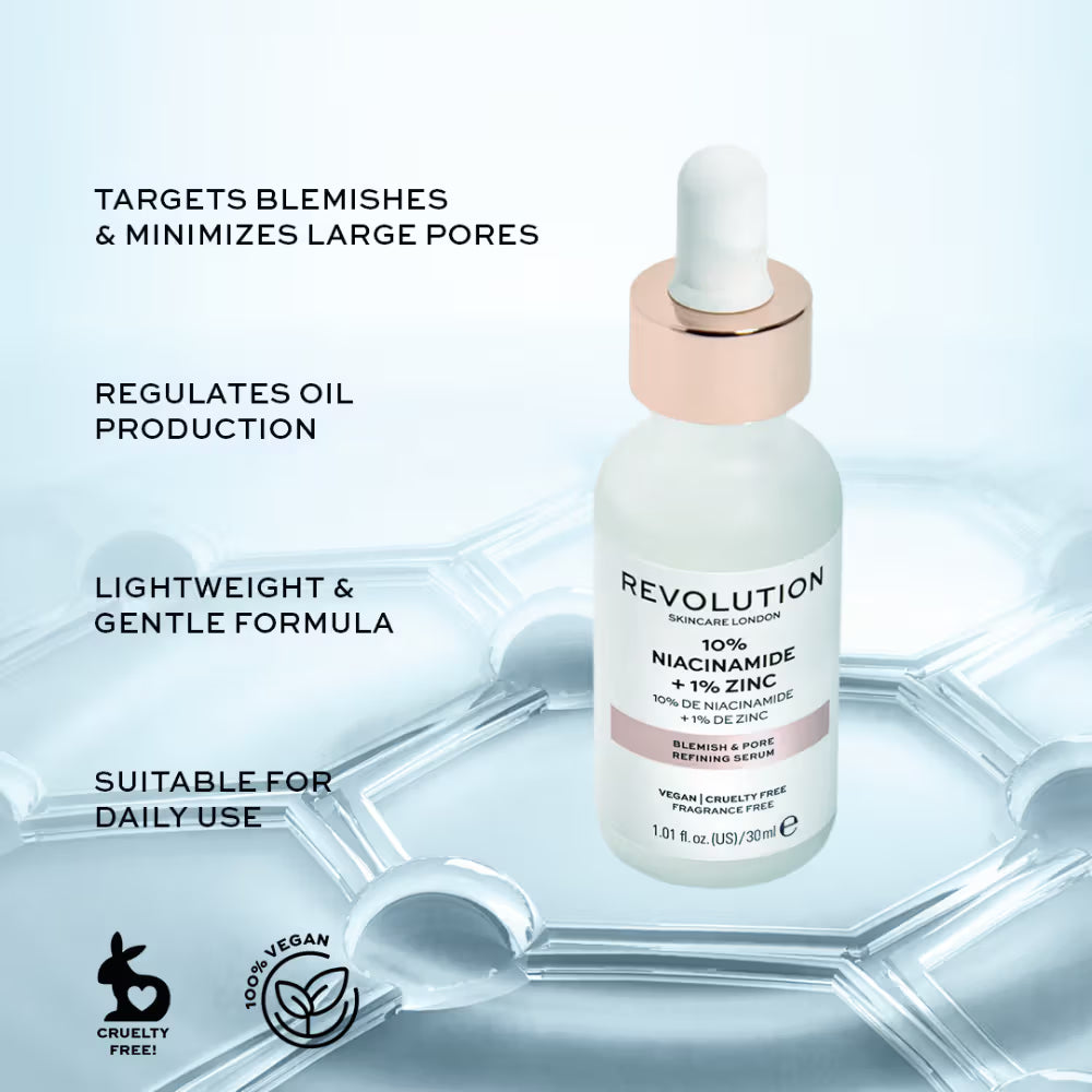 Revolution Skincare Blemish and Pore Refining Serum - 10% Niacinamide + 1% Zinc