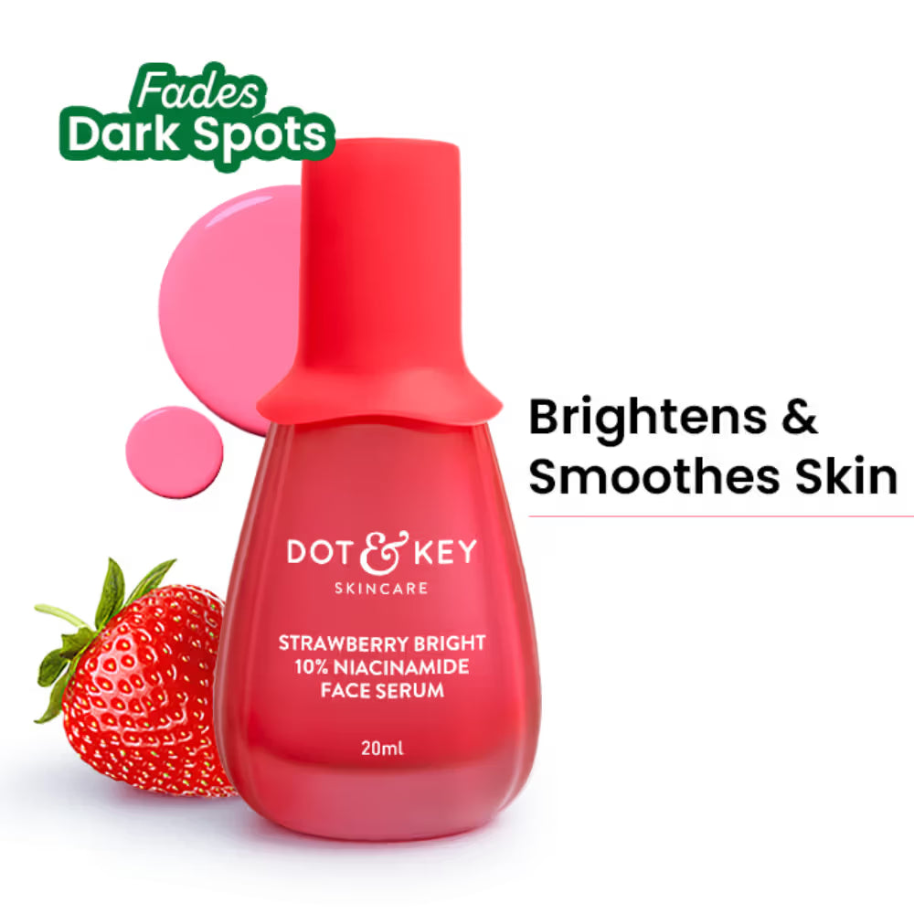 Dot & Key Strawberry Bright 10% Niacinamide Face Serum, Brightens & Smoothes Skin, All Skin Types
