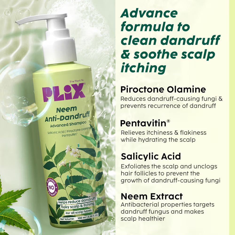 Plix The Plant Fix Neem Anti-Dandruff Advanced Shampoo