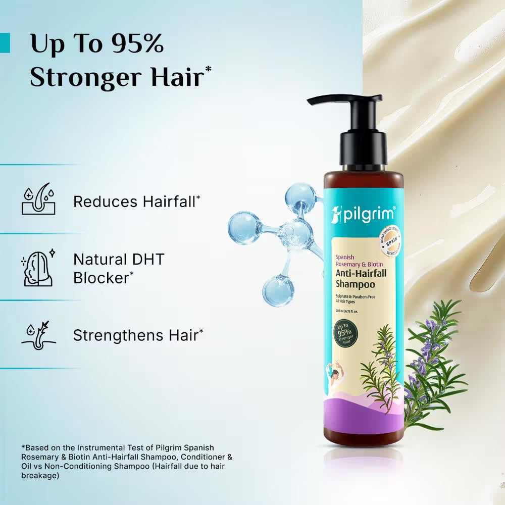 Pilgrim Spanish Rosemary & Biotin Anti Hairfall Control Shampoo
