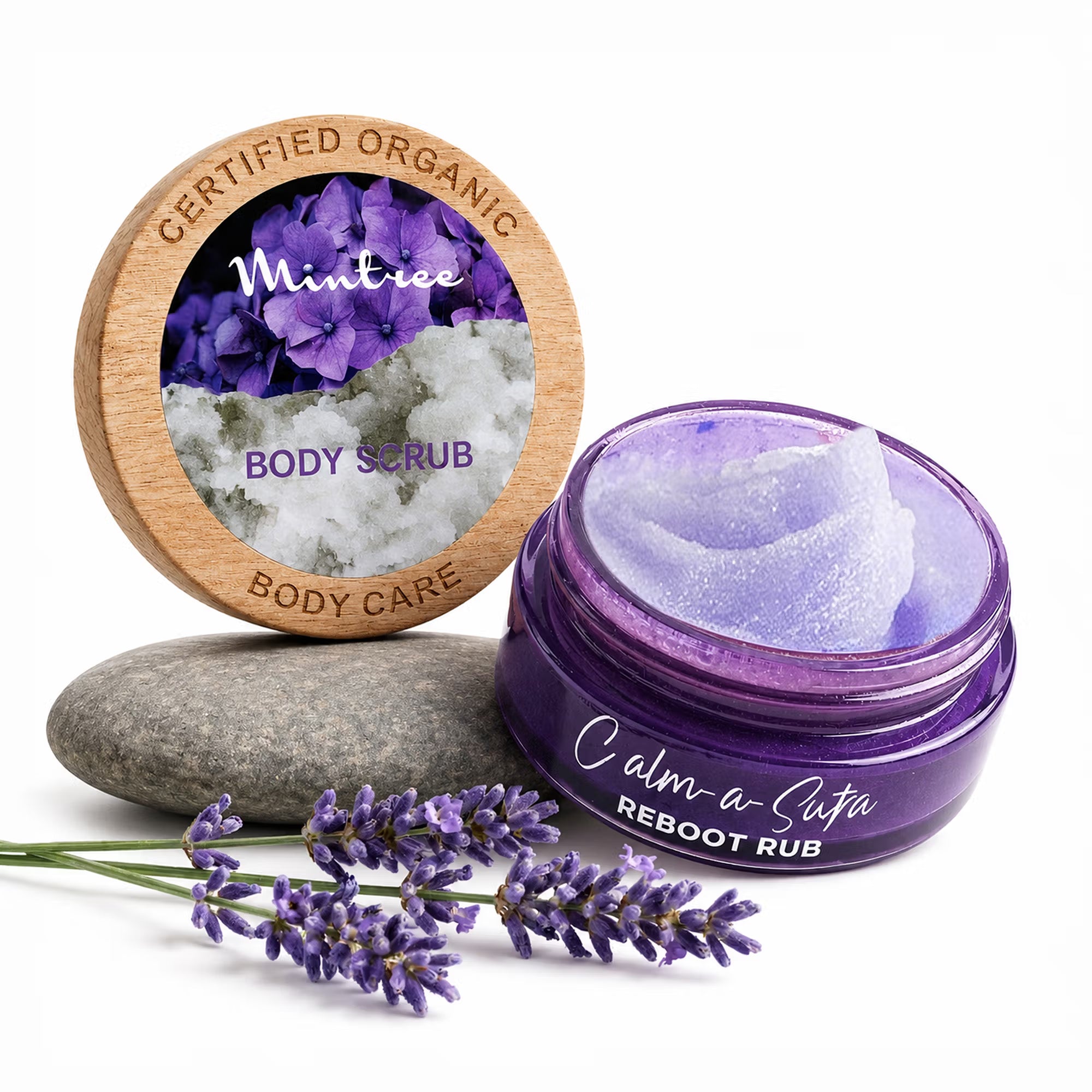 Mintree Certified Organic & Vegan, Unisex Calming Exfoliating Sugar Scrub