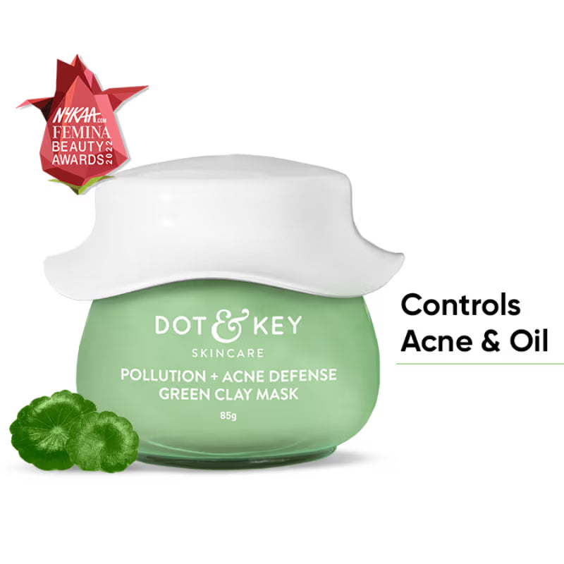 Dot & Key Anti-Acne Salicylic Green Clay Face Mask For Dark Spots Redution & Balances Oil