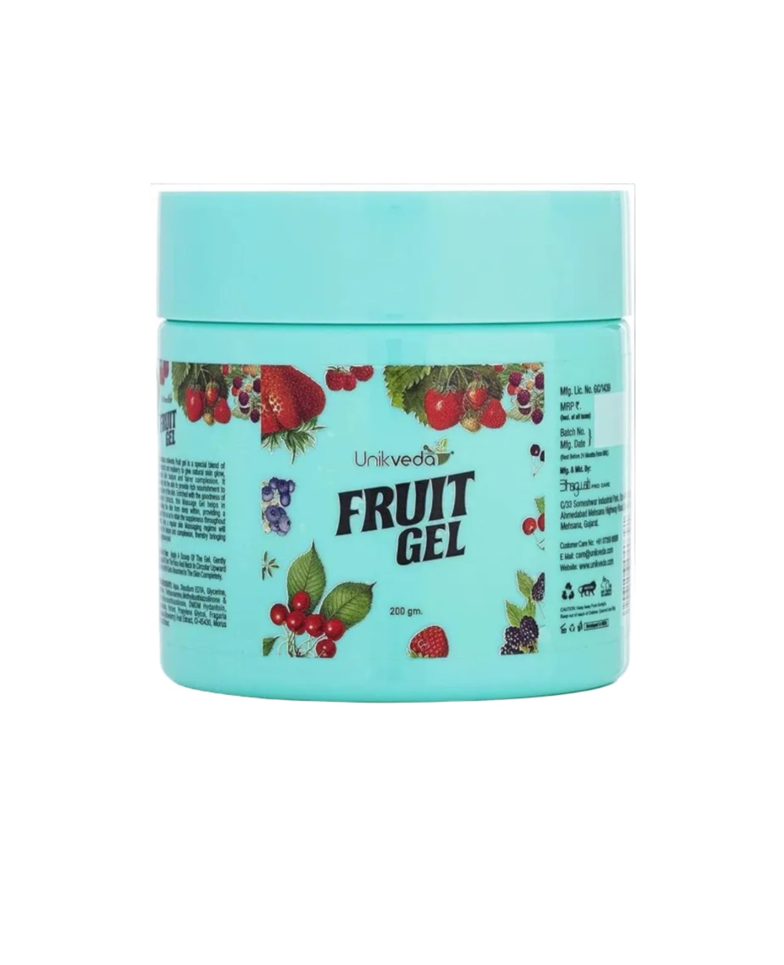 UNIKVEDA Fruit Massage Gel for Nourishing Glowing Skin Reduce Blemishes Pigmentation (200 g)