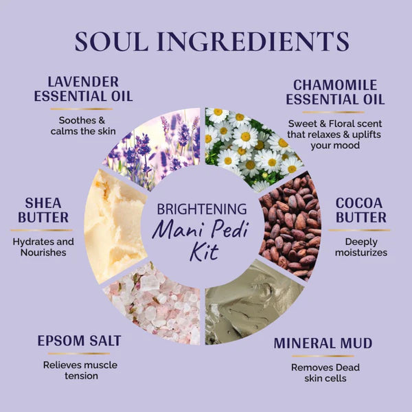 5 Step Manicure Pedicure Kit Lavender & Chamomile (Pack of 5)