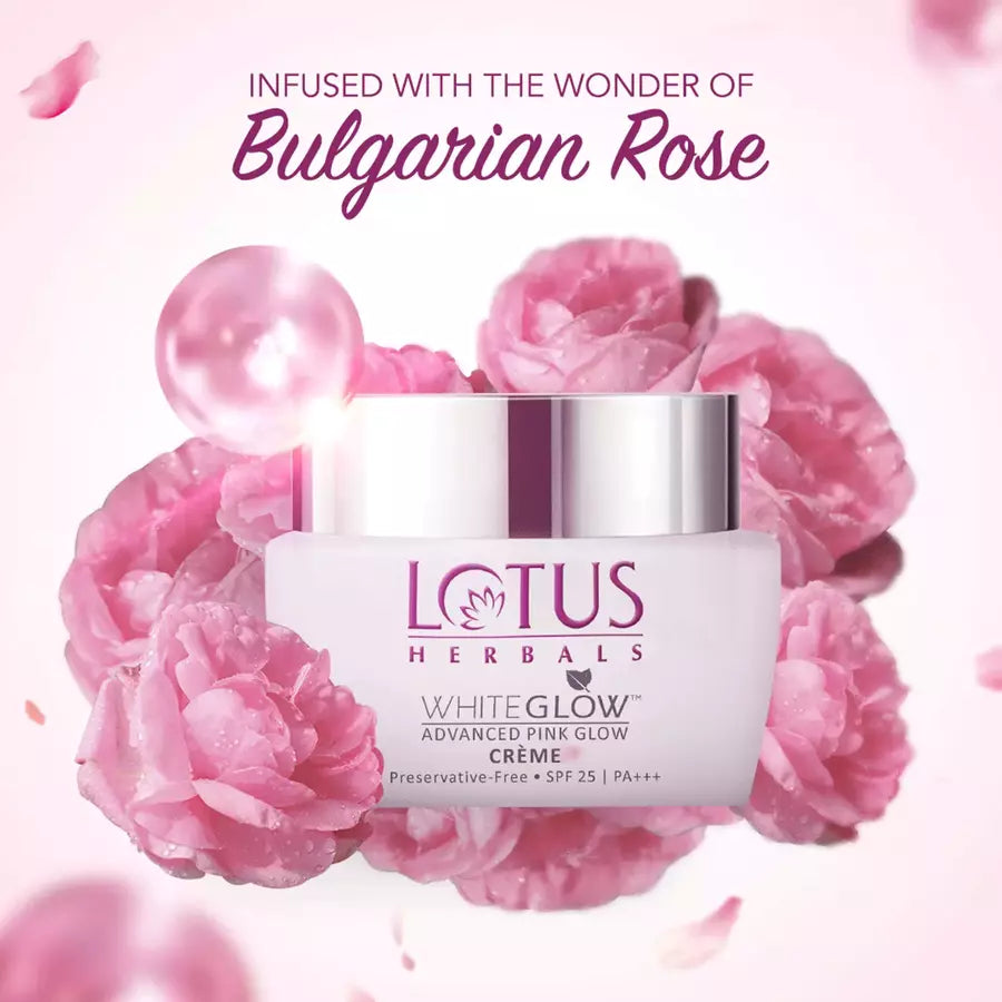 Lotus Herbals Whiteglow Advanced Pink Glow Cream Spf 25 I Pa+++ - 50 G