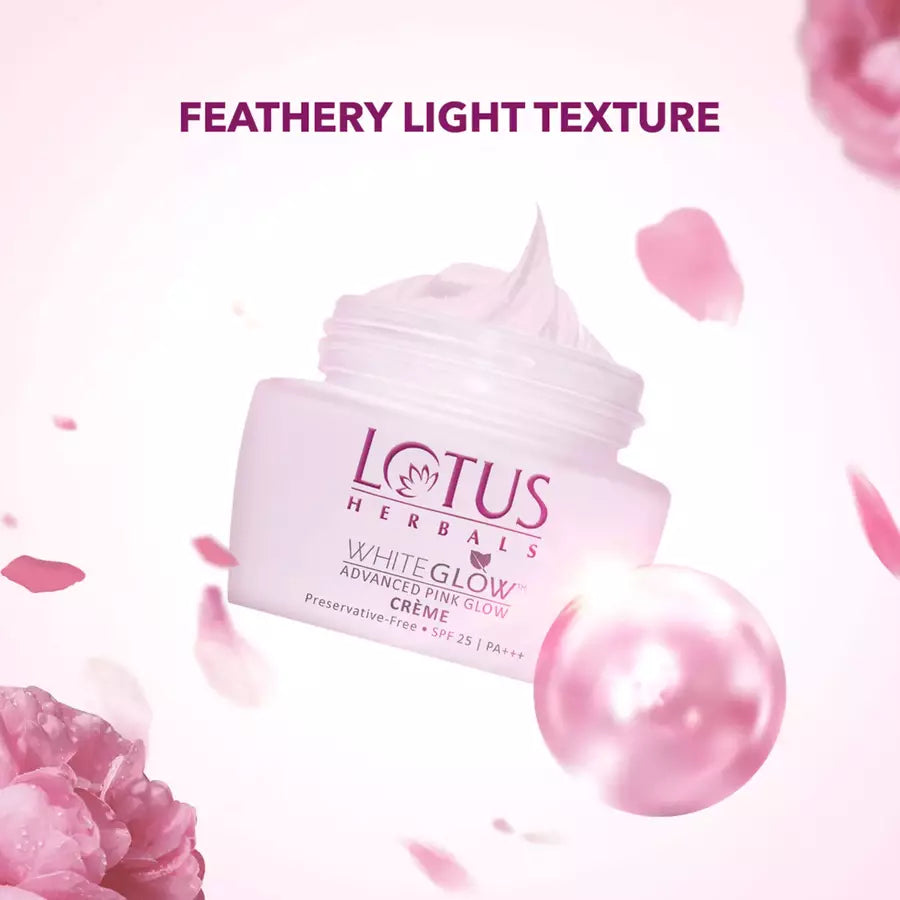 Lotus Herbals Whiteglow Advanced Pink Glow Cream Spf 25 I Pa+++ - 50 G