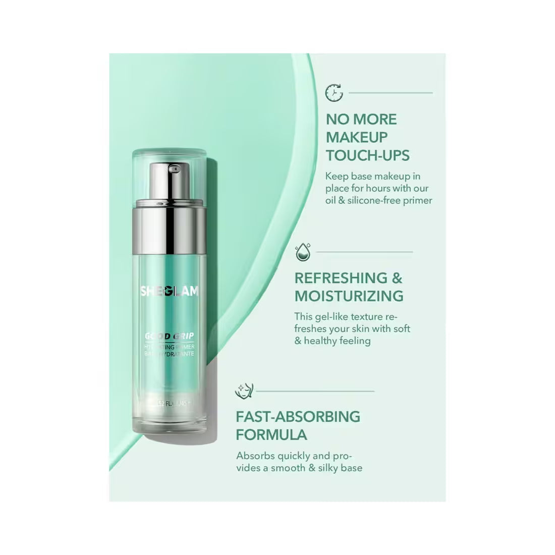 Sheglam Good Grip Hydrating Primer - Mint Blue