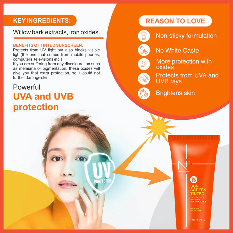 N PLUS Sun Screen Tinted SPF 50