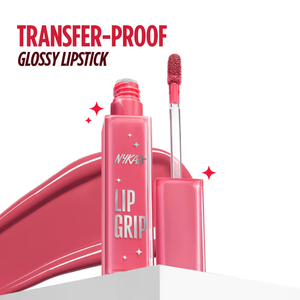Nykaa Lip Grip No-Transfer Gloss Intense Shine Vinyl Liquid Lipstick