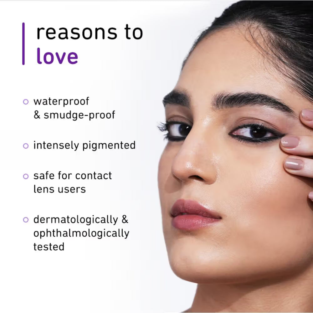 Plum Natur Studio All-Day-Wear Kohl Kajal - Black Brilliance With Free Sharpener
