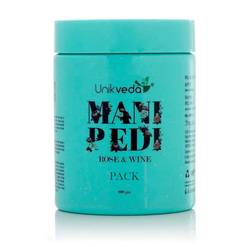 UNIKVEDA rose wine Mani-Pedi kit SCRUB + PACK + MASSAGE CREAM + SEASALT