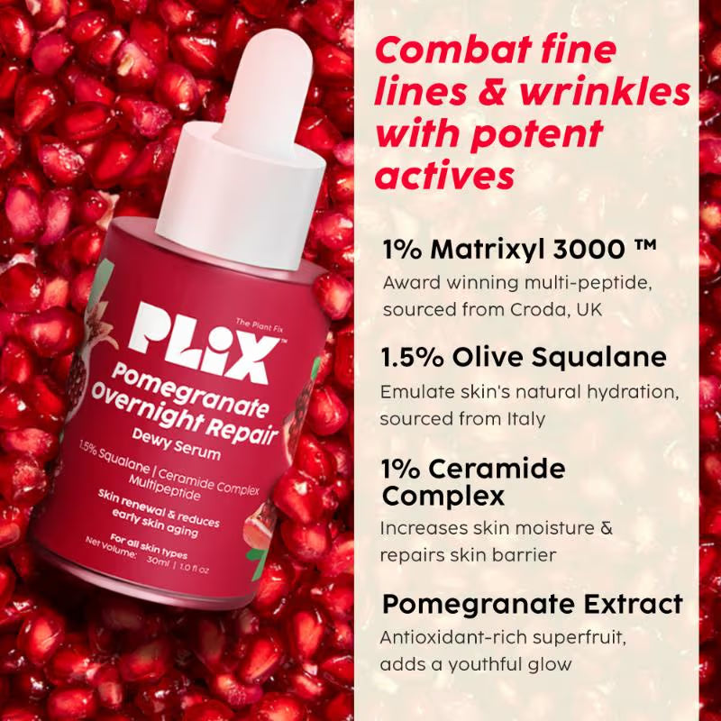 Plix Pomegranate Overnight Repair Dewy Serum