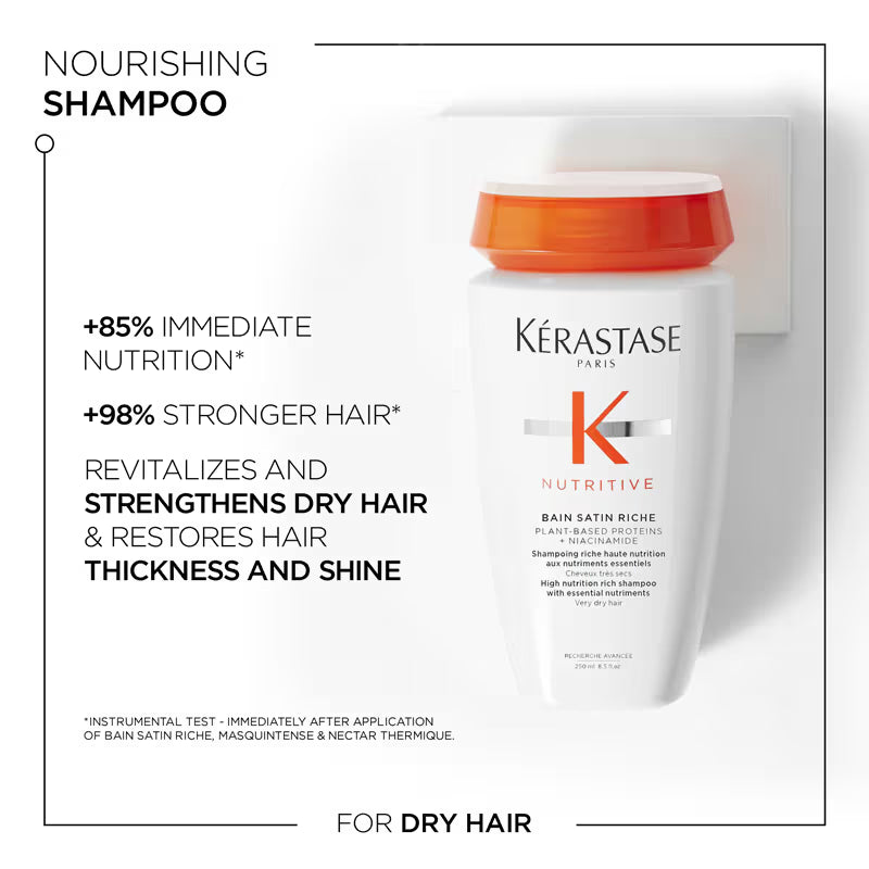 Kerastase Nutritive Riche Shampoo For Dry Hair, With Proteins & Niacinamide, Vegan
