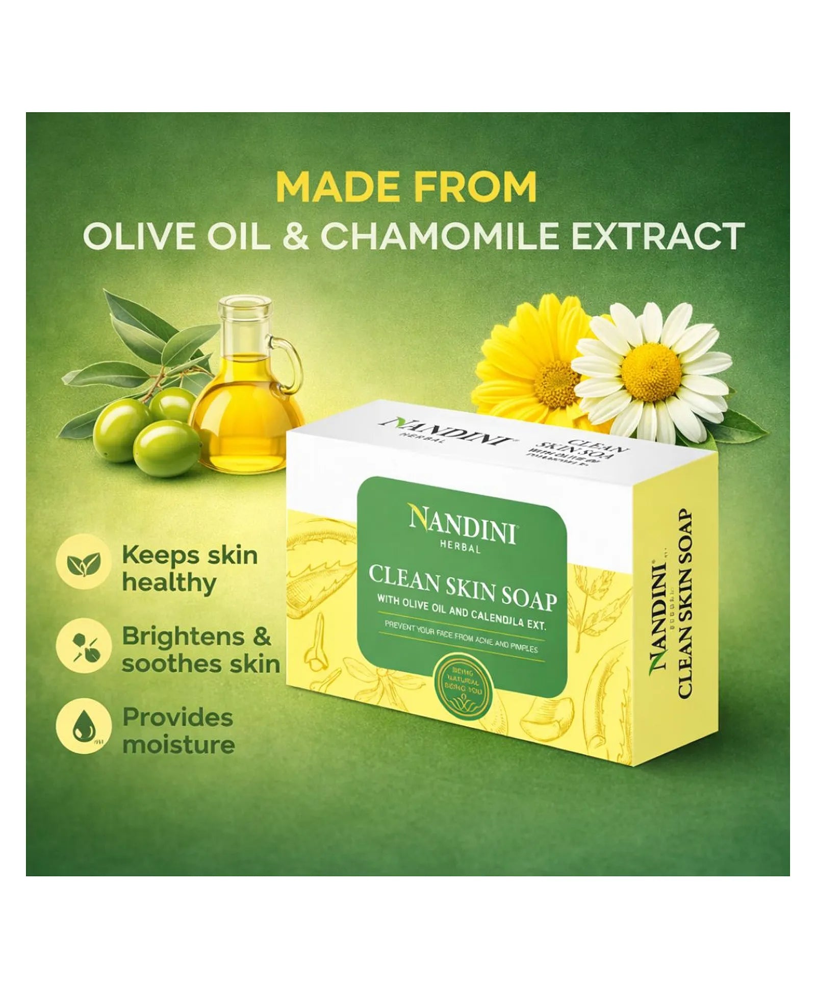 Nandini Herbal Clean skin Soap, For Acne & Pimples