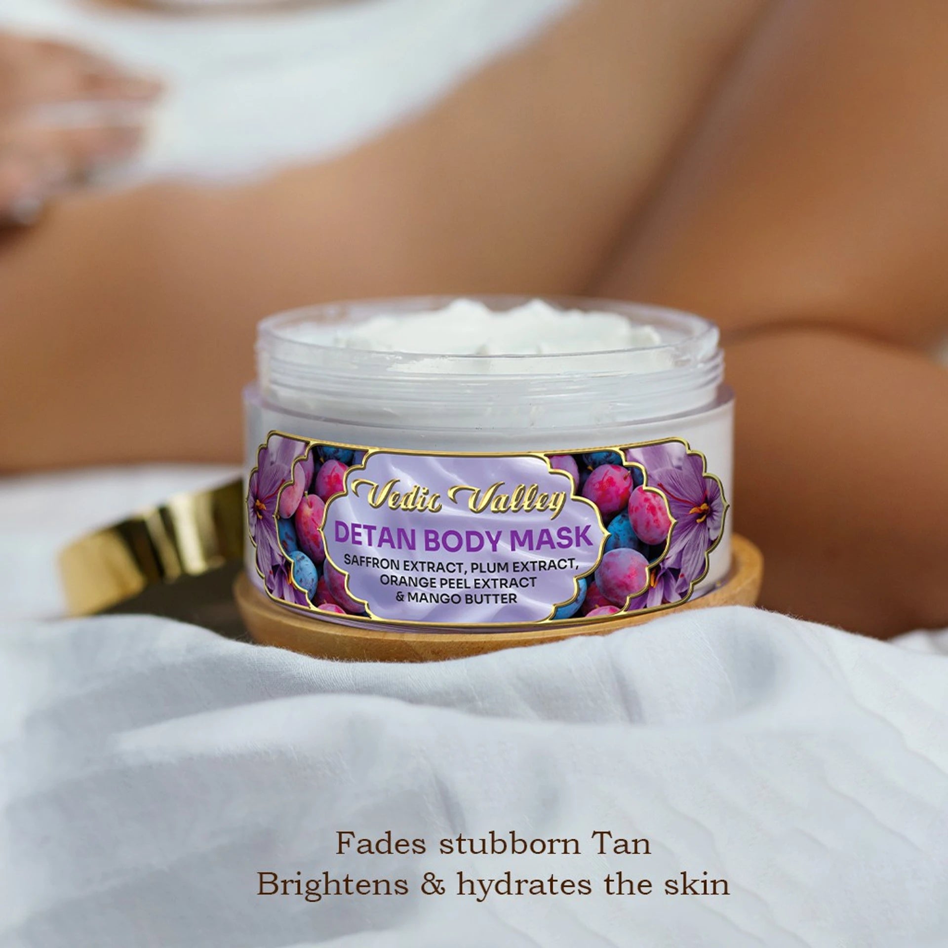 Vedic Valley Detan Body Mask Saffron Certified Natural