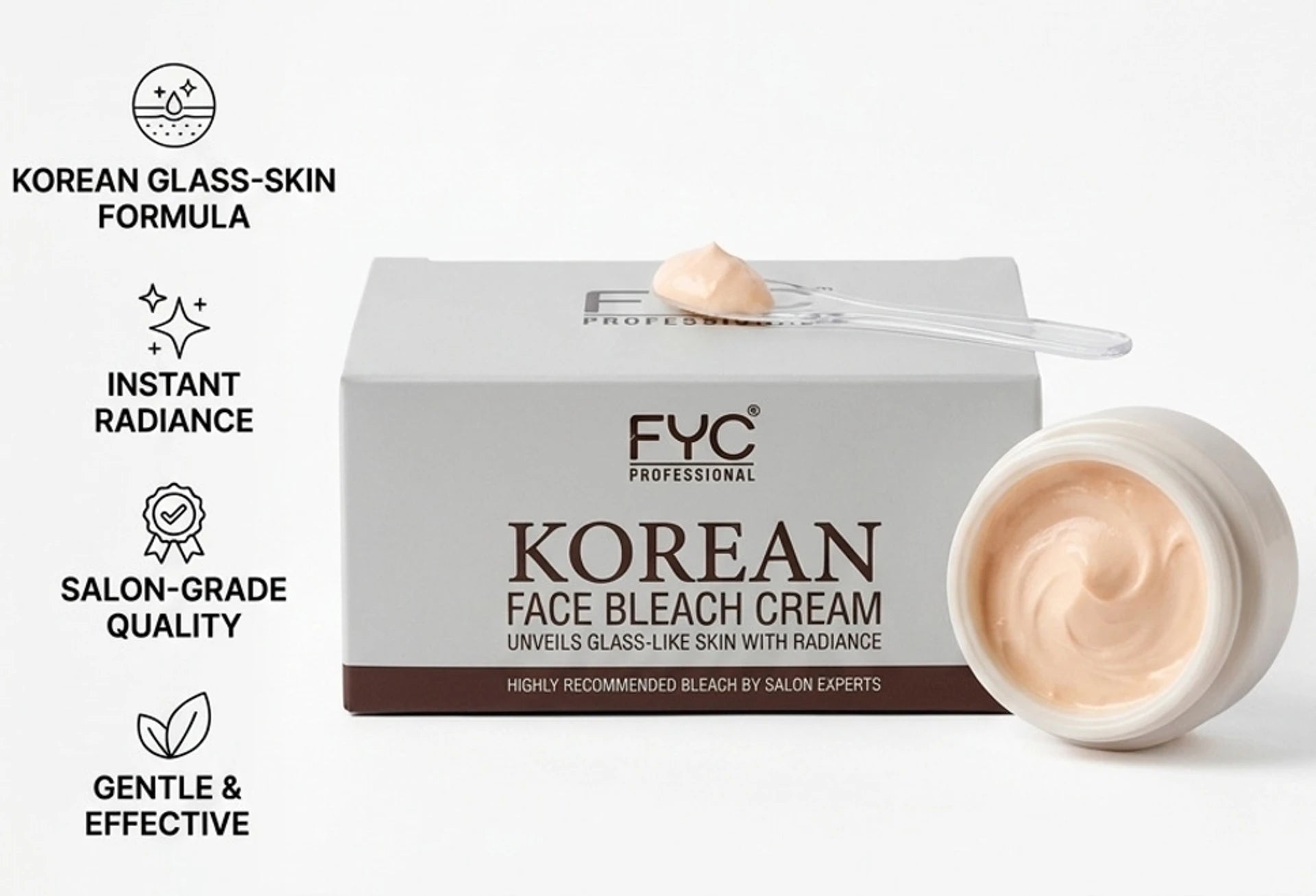 FYC Korean Face Bleach Cream for Instant Glass Skin & Radiance