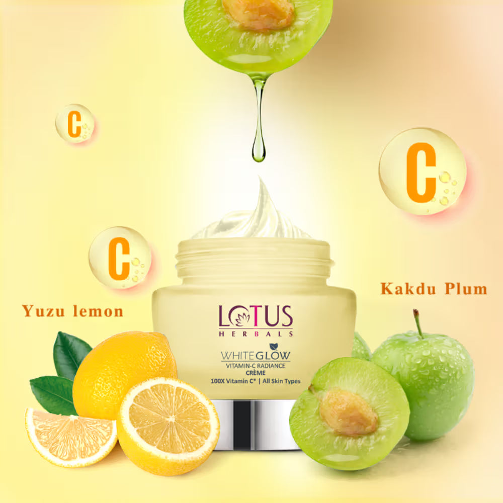 Lotus Herbals Whiteglow Vitamin C Radiance Face Cream SPF 20 Reduces Dark Spots & Paraben-Free
