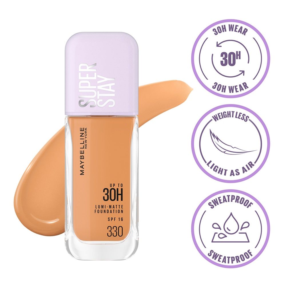 Demo Maybelline New York Super Stay Lumi-Matte Liquid Foundation -  30H Wear, Transfer Proof