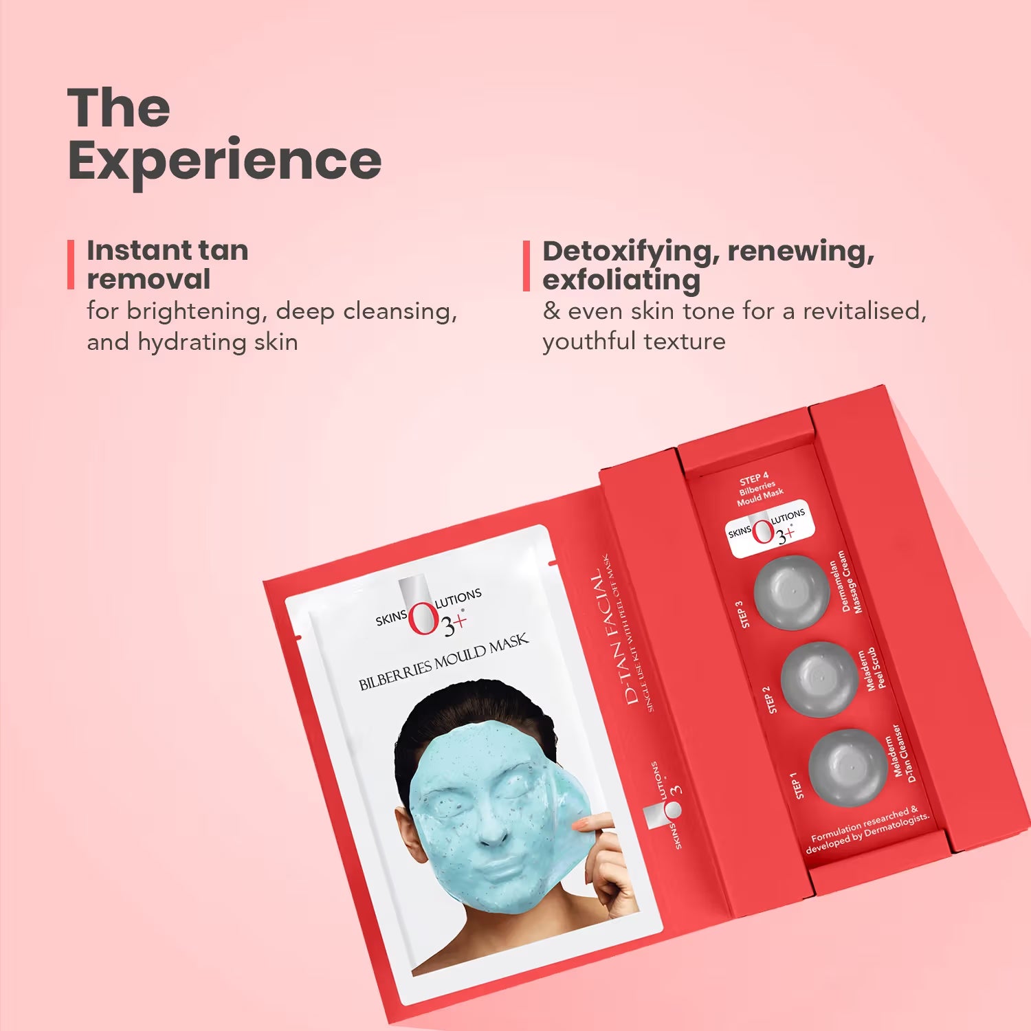O3+ D-TAN Facial Kit with Peel Off Mask for