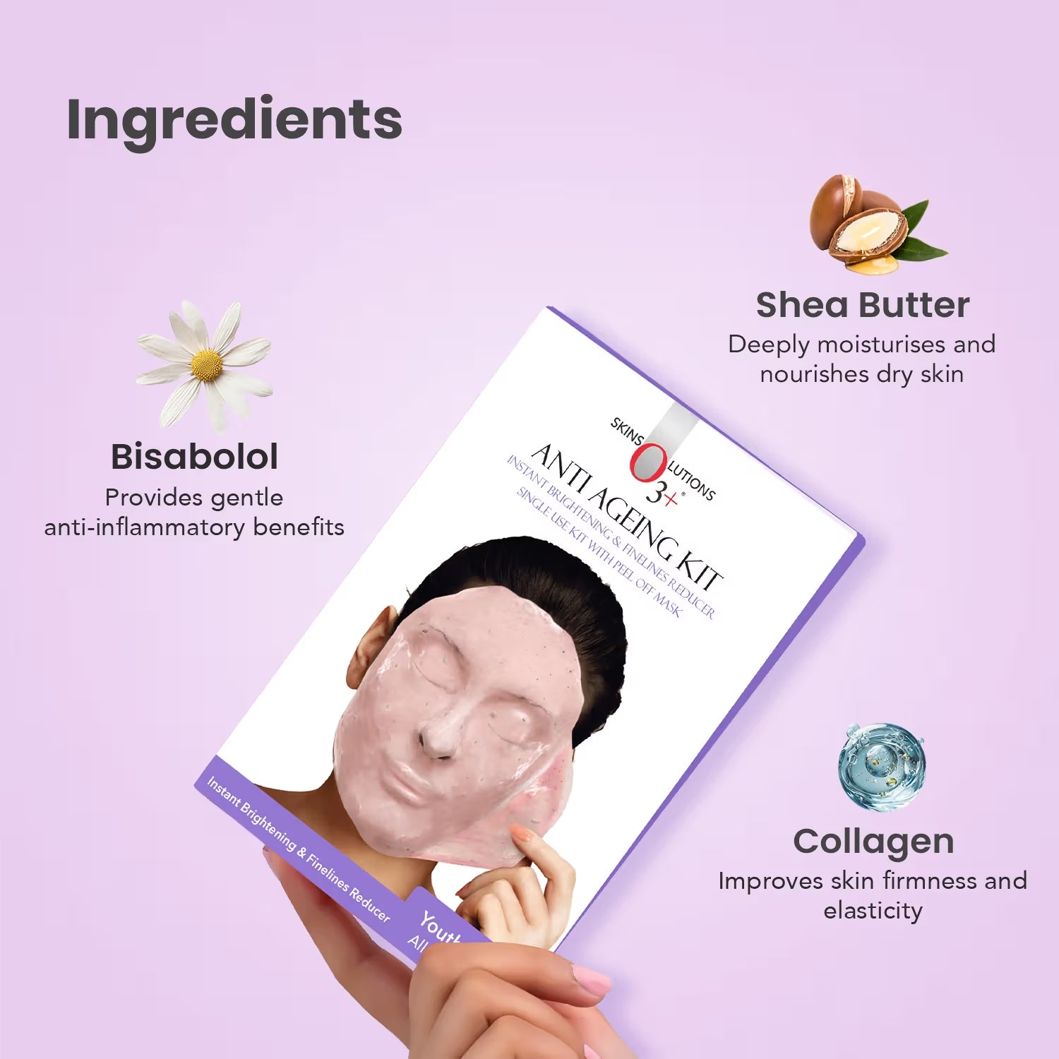 O3+ Anti Ageing Single Dose Facial Kit - Reduces Dark Spots, Fine Lines, and Wrinkles