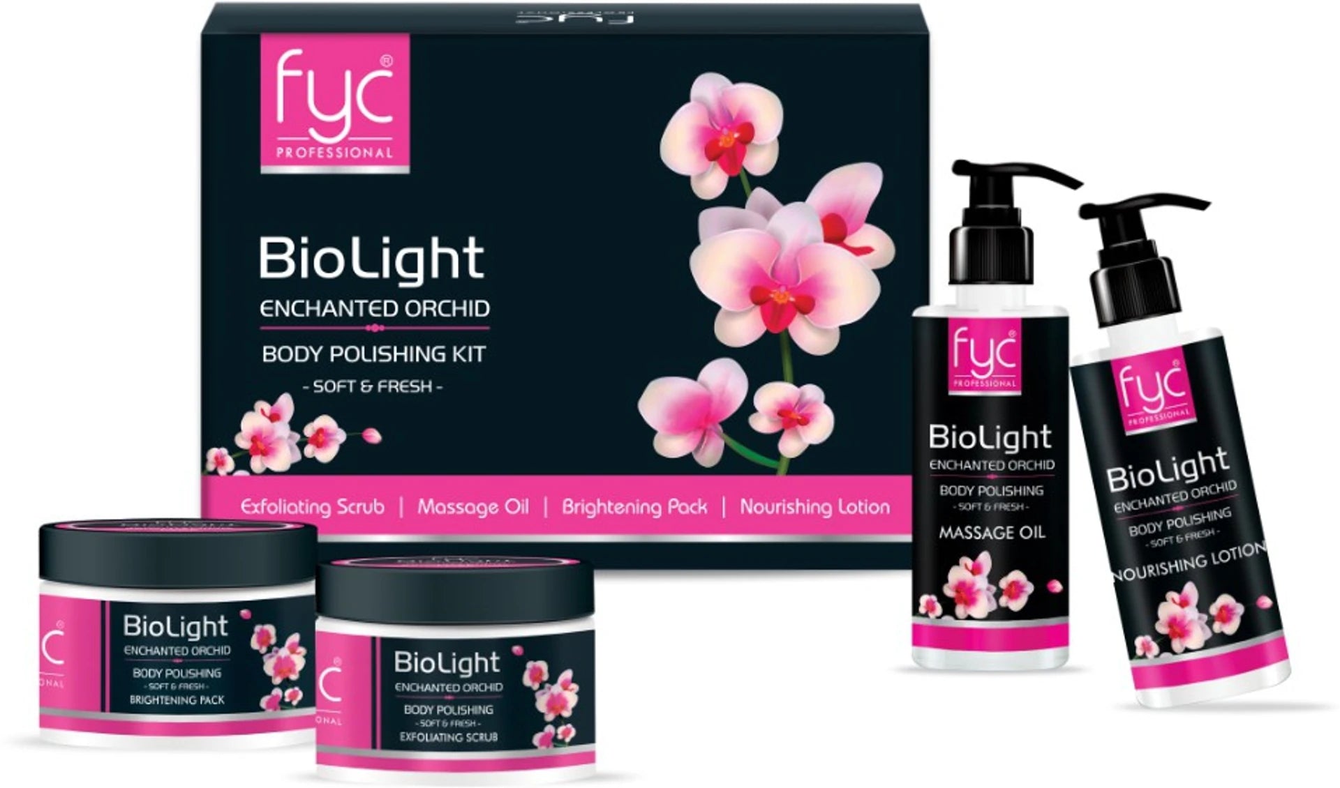 FYC PROFESSIONAL  BIOLIGHT ENCHANTED ORCHID BODY POLISHING KIT- (1000g)