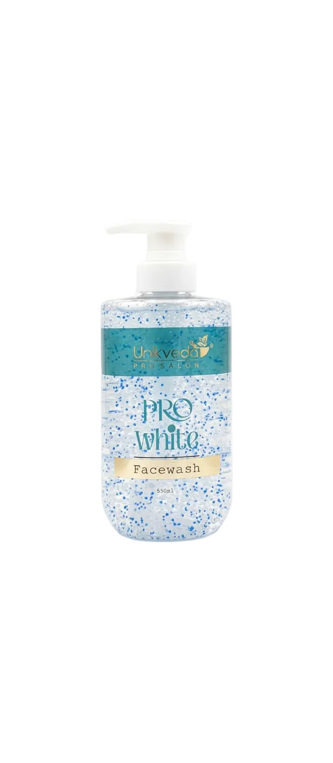 UNIKVEDA Pro White Facewash, Professional Salon Formula, 550ml (Remove dark Spots, Brightening, Whitening)