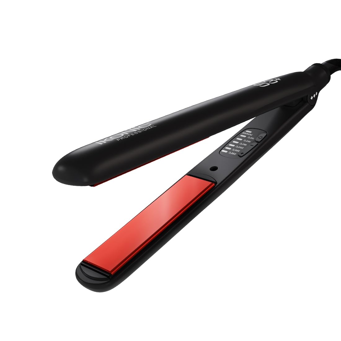 Ikonic S3+ Hair Straightener, Black & Red, Professional Ceramic
