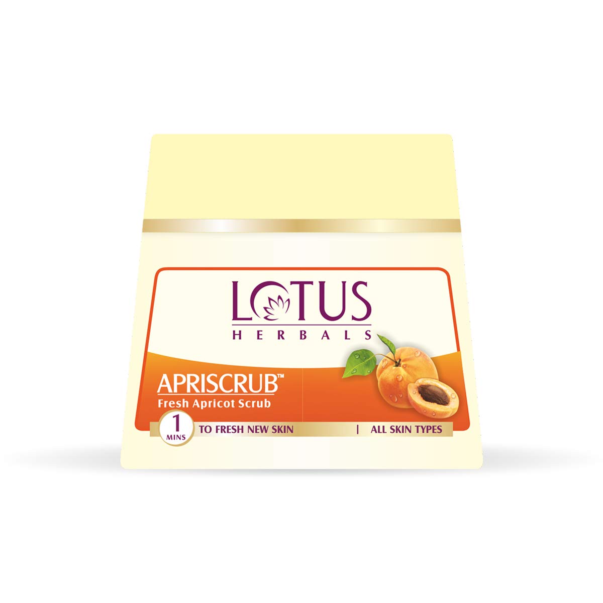 Lotus Herbals Apriscrub Fresh Apricot Scrub | Natural Exfoliating Face Scrub | Chemical Free | For All Skin Types