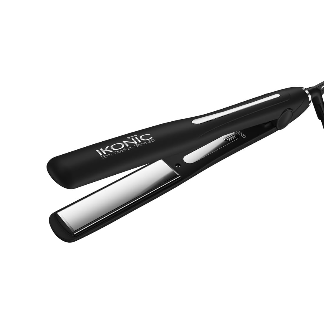 Ikonic Slim Titanium Shine 3.0 Hair Straightener, Black