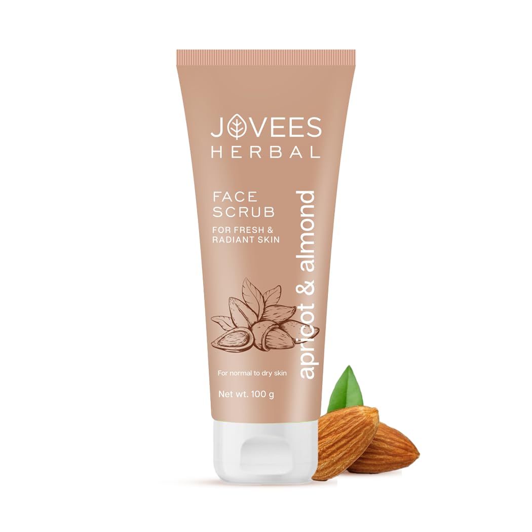 Jovees Herbal Apricot & Almond Face Scrub with Almond, Apricot