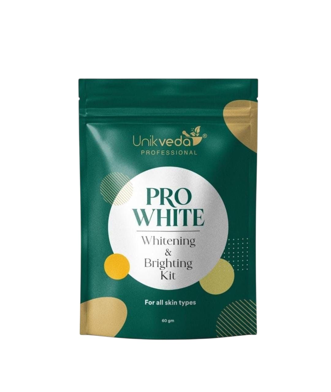 UNIKVEDA Professional 7 Step Pro White Whitening and Brightening Facial Kit for All Skin Types, 60g (Reduce Pigmentation, Dark Spots, Impurities, Redness,Irritation)