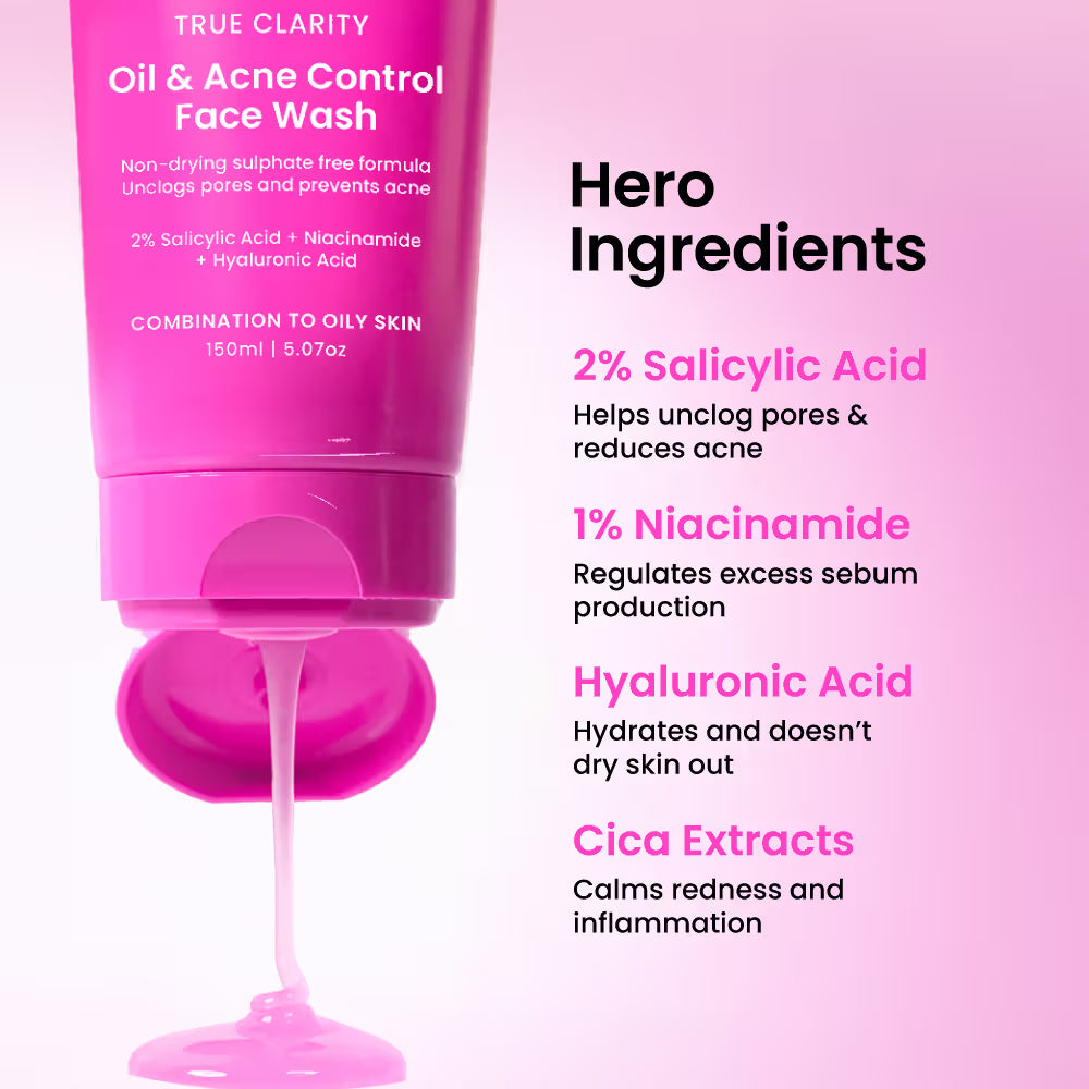 Foxtale Oil & Acne Control Face Wash With 2% Salicylic Acid