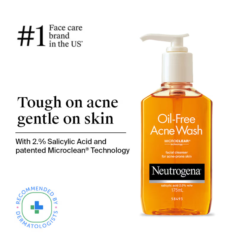 Neutrogena Oil Free Acne Cleansing Face Wash with 2% Salicylic Acid