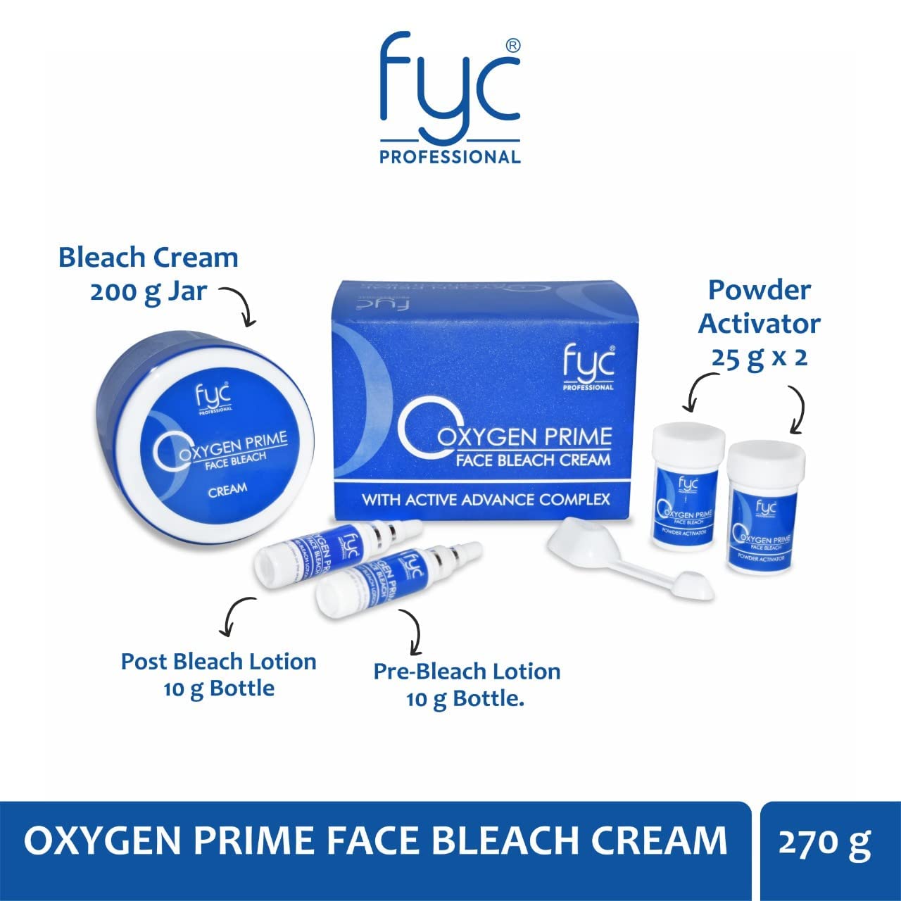 FYC Professional Yavi OXYGEN PRIME FACE BLEACH for Bright and Clean Skin