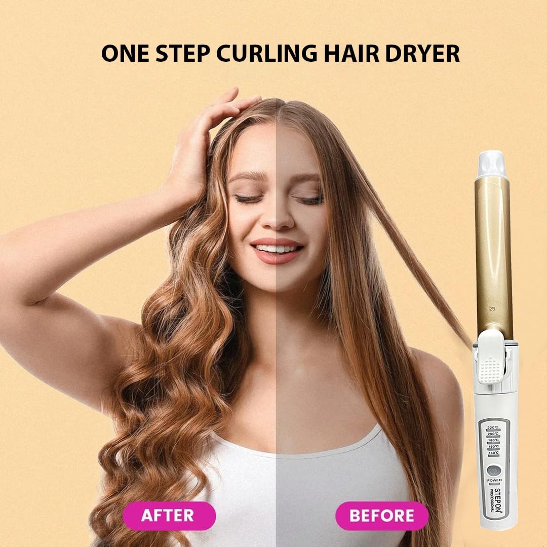 STEPON - Roating Curler || Revolutionary Hair Styling Tool || Innovative Rotating Mechanism || Versatile Styling Options
