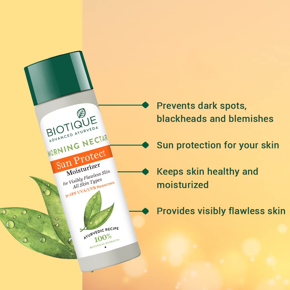 Biotique Morning Nectar Sun Protect Moisturizer SPF 30 UVA/UVB Sunscreen