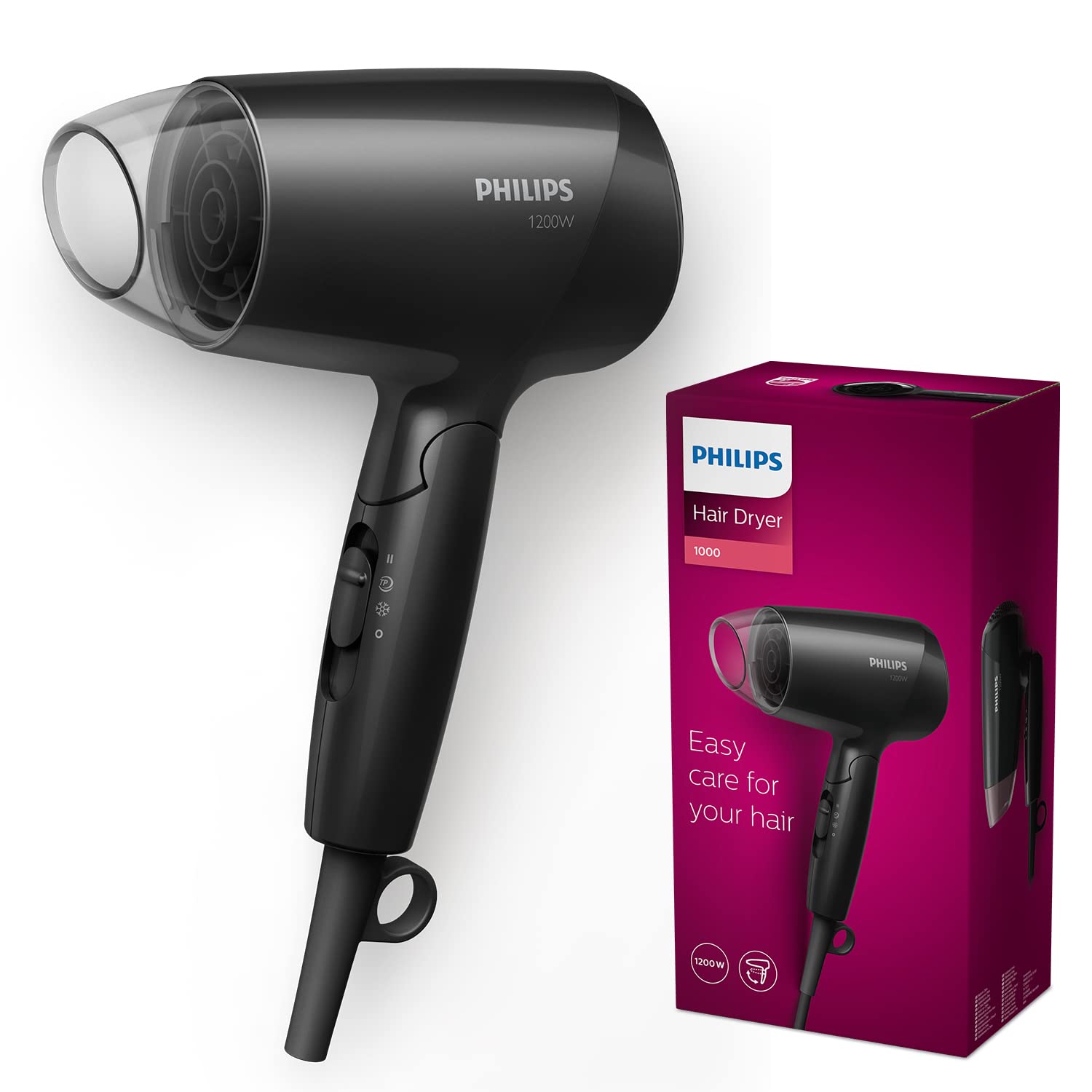 Philips hair dryer black 1pc (pack of 1)