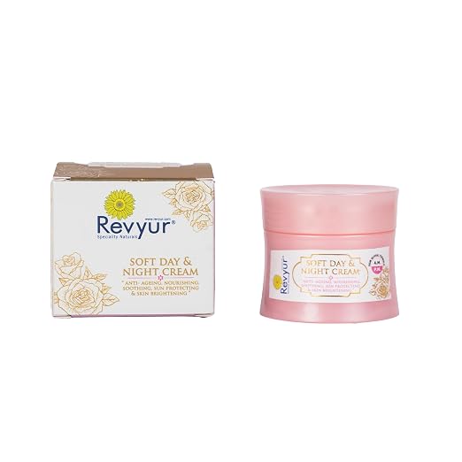 Revyur Soft Day & Night Cream, Anti-Ageing, Nourishing, Soothing, Skin Protecting & Brightening, 50g