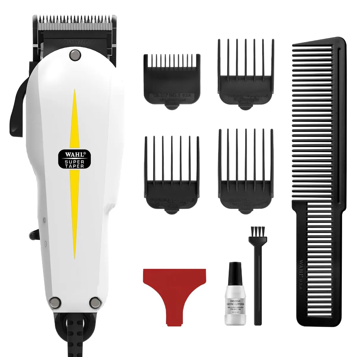 Wahl Super Taper Hair Trimmer with 4 Attachment Combs