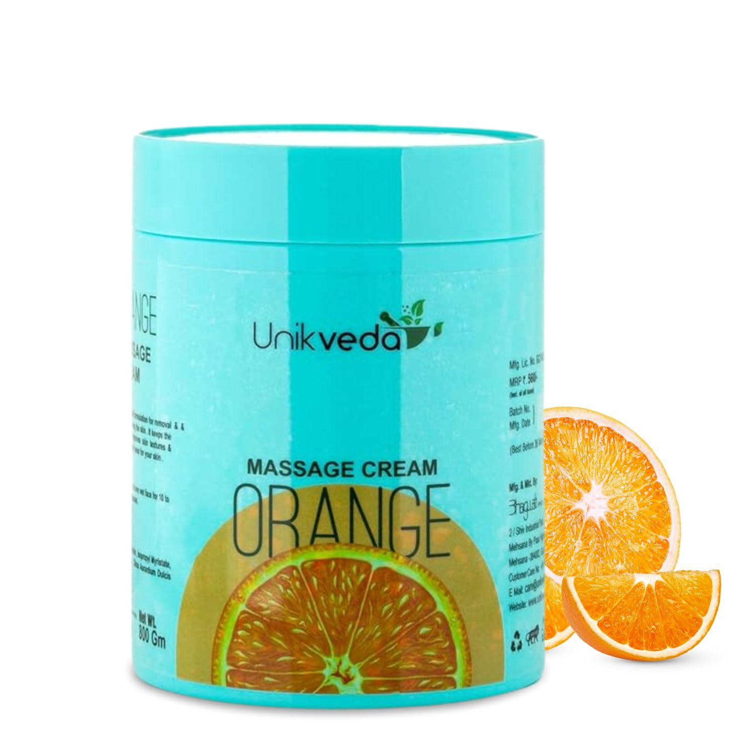 Unik Veda Orange Face Massage Cream Glowing Skin, Help With Pigmentation, Reduce Blemishes, Skin Exfoliate, For Men and Women