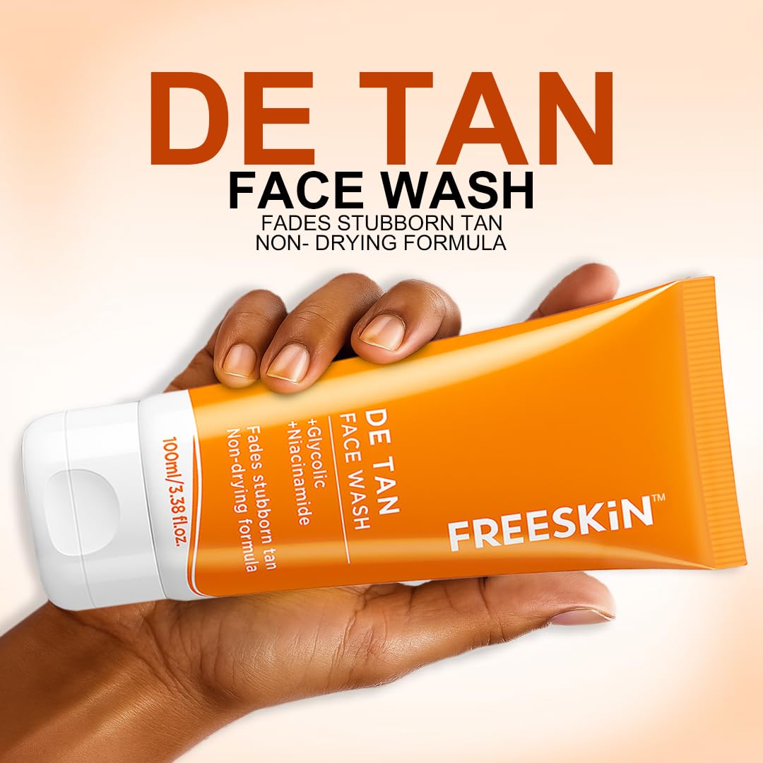 Freeskin De Tan Face Wash with Glycolic & Niacinamide