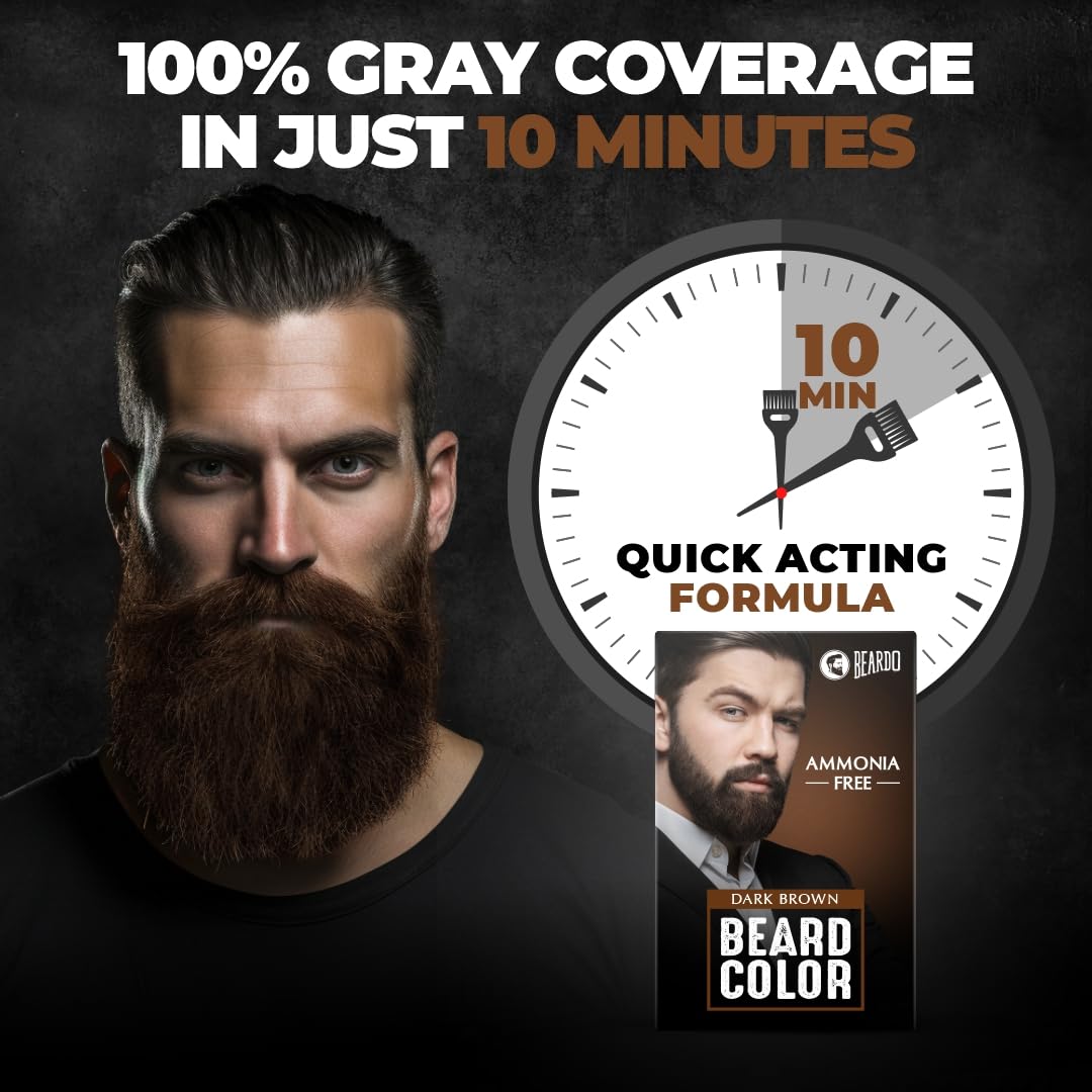 Beardo Beard Color For Men-Dark brown
