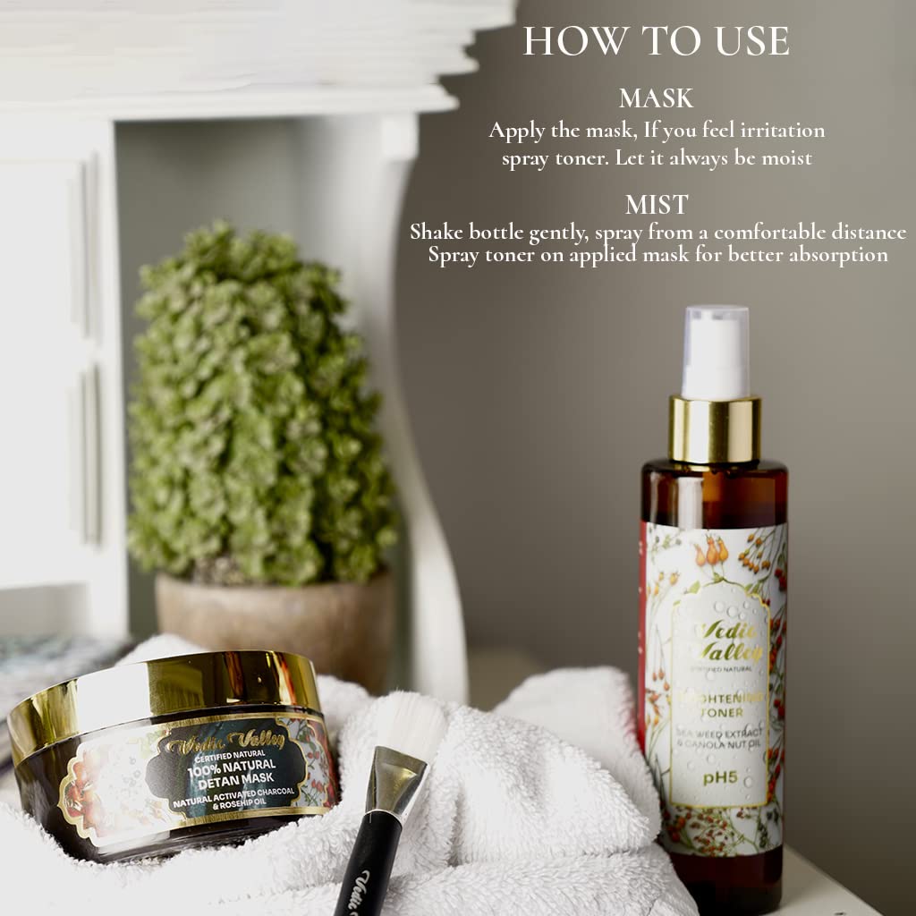 Vedic Valley 100% Natural Detan Face Mask & Face Mist Combo
